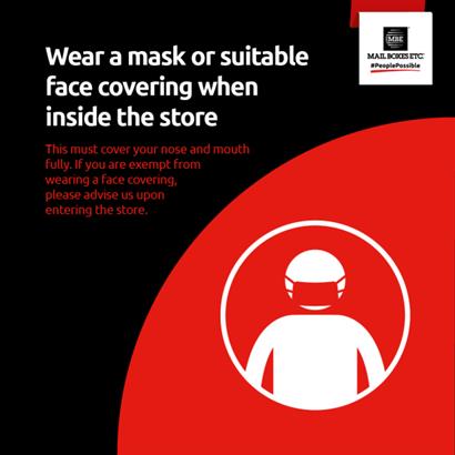 Mask up when you visit us
